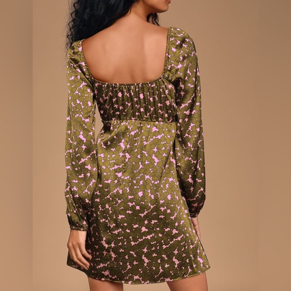Feel So Lucky Pink Green Floral Print Satin Mini Dress
LUSH Floral Long Sleeve - Picture 3 of 5